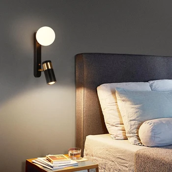 Модерни led стенни лампи за четене в скандинавски стил, осветителни тела за прикроватной нощни шкафчета, спални, кабинет, коридор, хол, тераса на хотела, творчески въртящи се