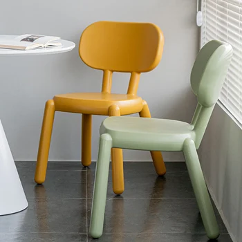 Модерните цветни столове за всекидневна, пластмасов градински бар, маса за хранене, стол за партита, кухненски единична Silla Comedor Мебели за дома A1