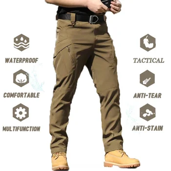 Мъжки ластични пролетно-есенни панталони за къмпинг, туризъм, риболов, спорт на открито, бягане, dr. военно-тактически бързо съхнещи панталони