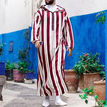 Мюсюлманска мъжки дрехи Кафтан Халати Пакистан Традиционния етнически Свободен Близък Изток Тоби Кърт арабската Абайя Турското рокля Дубай Исляма