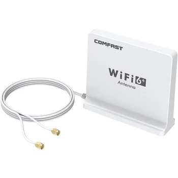Ненасочена подобрена антена с висок коефициент на усилване на мрежова карта wifi 6 с достъпни конектор SMA / рутер с кабелна база от 1,5 М