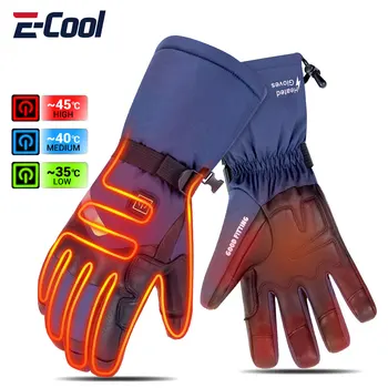 Непромокаеми ръкавици с подгряване, електрически ръкавици с парно отопление, ски мотоциклетни ръкавици с USB-топъл, зимни ръкавици за ръце, захранван с батерии