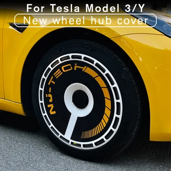 Нов Вид на Капачката на Главината За Tesla, Модел 3/Y 18 см 19 см 4 бр./компл. Пълно Покритие, Защитата Ступицу 2018-2021 2022 Автомобилни Аксесоари