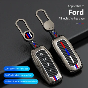 Нов луксозен калъф за автомобилни ключове от сплав, ключодържател, аксесоари, ключодържател, държач за ключове, чанта за Ford Equator 2020 2021