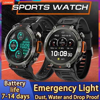 Нов Ъпдейт За Аварийно Осветление S100 Smartwatch Bluetooth Предизвикателство Упражнения На Открито Наблюдение На Сърдечната Честота Водоустойчив Смарт Часовници За Мъже