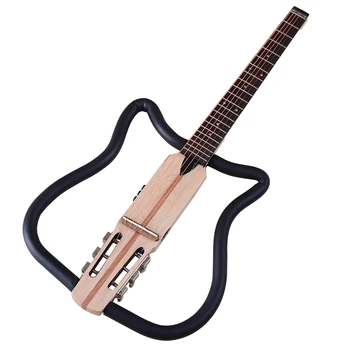 Нова безголовая сгъваема электроакустическая китара Преносима 34-инчов пътна тиха китара