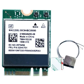 Нова Безжична карта RTL8822ce 2,4 G/5G Двухдиапазонная 802.11 ac 867 Mbps NGFF M. 2 Wifi Bluetooth 5,0 Мрежова Карта FRU 02HK701 За Lenovo