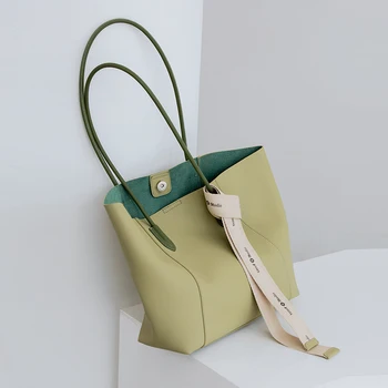 Нова дамска чанта през рамо с голям капацитет, дамски висококачествена чанта от мека кожа, чанти за покупки под мишниците най-високо качество, 2022