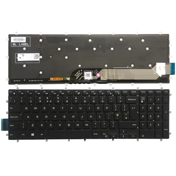 Нова клавиатура за лаптопа във Великобритания Dell PK131Q02B00 NSK-EC0BC 01 9Z.NCZLD.А01 03NVJK клавиатурна подредба Бял шрифт с подсветка