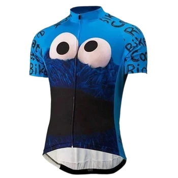Нова лятна мъжка велосипедна фланелка Biscuit, велосипедна облекло Blue Eyeball, велосипедна дрехи с къс ръкав, адаптивни произволен избор на