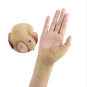 Нова магнитна терапия Гел за китката от тендинита еластична превръзка Силиконова ръкавица за подкрепа на палеца Коректор за облекчаване на болки при артрит стягане на ръце