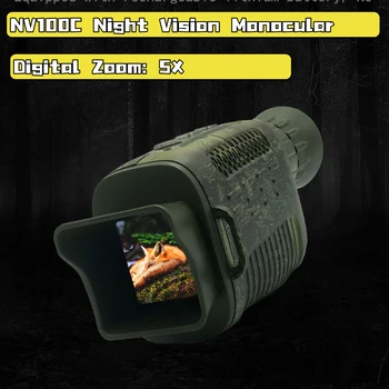 Нова монокуляр за нощно виждане Инфрачервена камера за нощно виждане с 5-кратно цифрово увеличение 200 м дистанция на пълна тъмнина Лов