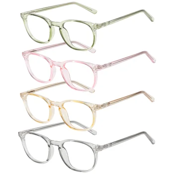 Нови Очила За Четене В Зелена и Прозрачна Рамка, ултра-леки Очила За Далекогледство Със Защита От Синя Светлина За Мъже и Жени, Diopters от + 1.0 до + 4,0