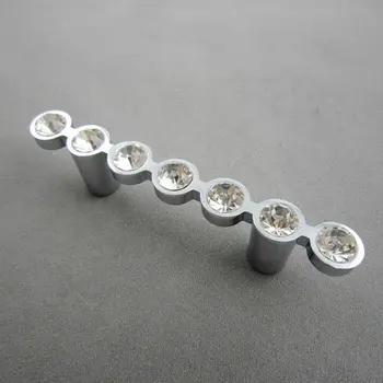 Нови продукти, прозрачни кристални модерни европейски дръжки за чекмеджета (диаметър: 64 мм, дължина: 110 mm)