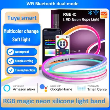 Ново приложение за дистанционно управление на Dream Color Sasha Led Music Smart Life силиконова led неонова лента неоново приложение за управление на Smart Wifi Light