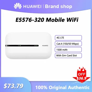 Отключени HUAWEI E5576-320 Мобилен Wi-Fi 150 Mbit/с Преносим уличен LTE 4G рутер със слот за сим-карта E5576-322 Pocket Hotspot