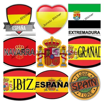 Отличителни знаци на Кралство Испания Етикети на стопанските Испания Испания Гранада Ibiza градски щит Печат Пътуване креативни стикери за ремонт