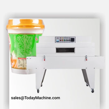 Пакетираща машина за консервиране на буркани Автоматично свиване филм за половин тава