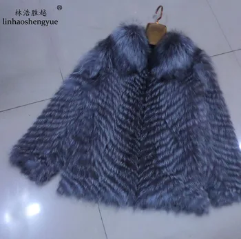 Палто от чернобурки Linhaoshengyue 2015 с дълъг ръкав