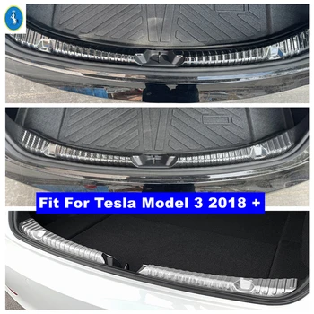 Панел броня предна двигателя на автомобила, задният панел на багажника, подходящ за Tesla Model 3 2018-2021, тампон на прага на задната врата, тампон върху педала на прага