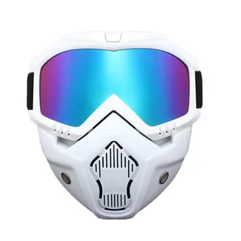 Пейнтбольная маска за еърсофт оръжия на цялото лице с подвижни прозрачни очила, тактическа маска за мотор, колоездене, каране на ски, cosplay на Хелоуин
