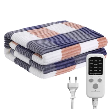 По-гъст одеяло на ивици с размери 1,8X1,2 м, с електрически нагревател, одеало с подгряване електрически матрак, 220 В, штепсельная вилица ЕС B