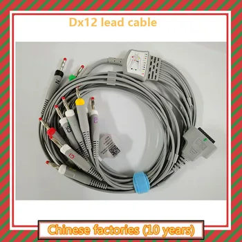 Подводящий кабел Dx12 4 мм с банан глава на европейския стандарт виж SE-1010 ST-1212 REF: EC10DIBDX1 IPN: 01.57.471278 за EDAN