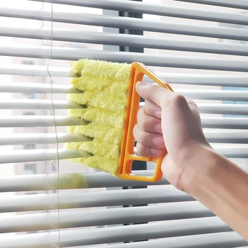 Полезна четка за миене на прозорци от микрофибър, свалящ се и моющаяся за почистване на вентилационни щори, четка за почистване на инструмента