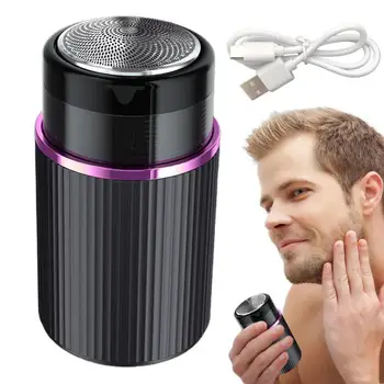 Преносима електрическа самобръсначка, мини-покет бръснач, мъжки USB зареждане, самобръсначка от неръждаема стомана, акумулаторна кола на пътен нож за бръснене на брада