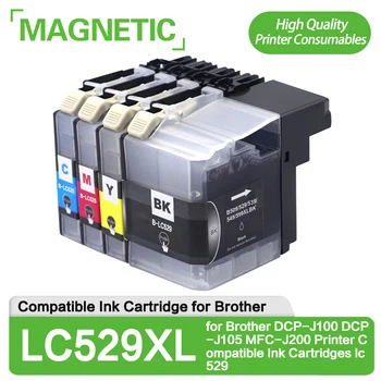 Принтер 4PK Пълен мастилницата LC529 LC529XL за Brother DCP-J100 DCP-J105 MFC-J200 Съвместими с вашия Принтер Касети с Мастило lc 529