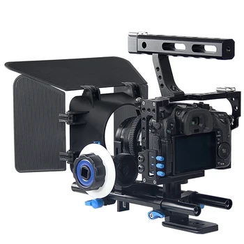 Професионална Писалка DSLR Rig Стабилизатор на Видеокамери Клетка/Следваща Фокусиране/Мат Комплект кутии За Sony A7S A7 A7R A7RII A7SII Lumix GH4