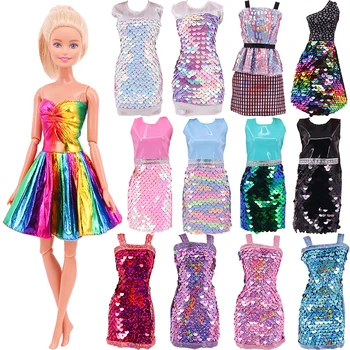 Рокля-кукла с пола-светкавица за 11,8 инча, дрехи за Барби, аксесоари, BJD Blyth, миниатюрен куклена къща 1/6, играчки за момичета