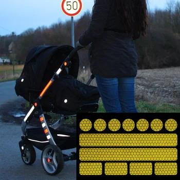 Светоотражающая стикер Roadstar за детски колички, предупредителен знак за велосипедни каски