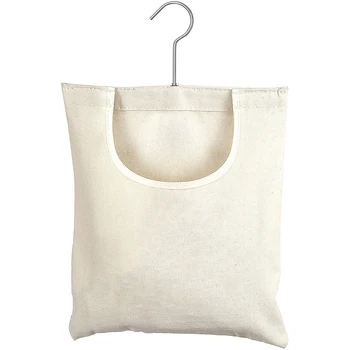 Сгъваема холщовая чанта за дома или за пътуване с плетене на една кука, чанта за дрехите клечки за тераси, за многократна употреба висящ органайзер за съхранение, богат на функции