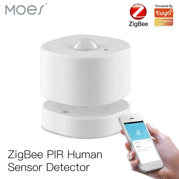 Сензор за движение ZigBee PIR Детектор на човешкото сензор Smart Life, Sasha App Control Интелектуална връзка алармена система smart home homekit