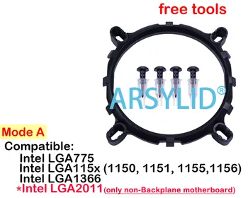 Скоба вентилатора на процесора ARSYLID за Intel LGA775 1151 1366