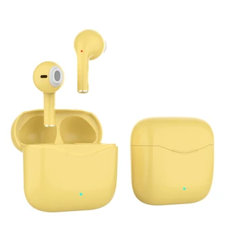 Слушалки БТ Безжични слушалки в ушите, Bluetooth слушалки на ушите LR15 Жълто слушалка