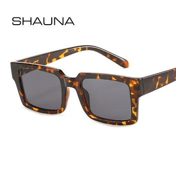 Слънчеви очила SHAUNA Retro Rectangle с метални панти UV400