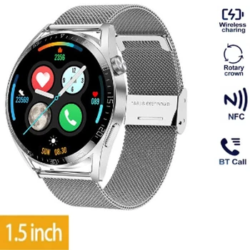 Смарт Часовници Мъжки Bluetooth Предизвикателство NFC AI Гласова Безжична Зареждане на Наблюдение на Здравето на Спортни за Sony Xperia XZ1 XZ2 XZ3 XZ4 XZ5 XZS