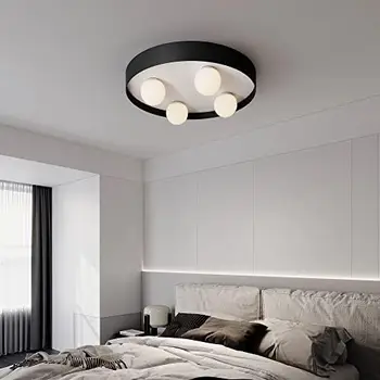 Тавана лампа, 92 W, модерен тавана лампа, за скрит монтаж, черен квадратен акрилни тавана лампа за кухни, спални, кабинет, хол
