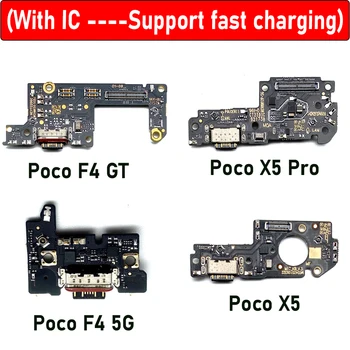 Тестван НОВ USB Порт За Зареждане на Микрофон на Докинг станция Съединителната Такса Гъвкав Кабел За Xiaomi Poco F4 F3 GT Pro X5 F4 5G M5S Бързо Зареждане