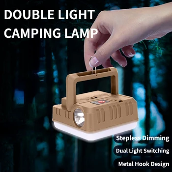 Уличен led лампа за палатка, мощен прожектор, USB зареждане, прожектор, авариен източник на захранване, за преносим кемпинговый фенер за риболов