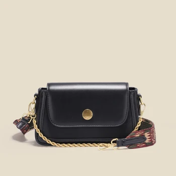 Фабричная дамска чанта за през рамото от изкуствена кожа, модерен прости чанти-незабавни посланици на копчета, дамска чанта, класическа кутия, чанта за тофу