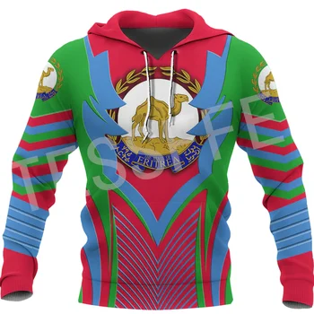 Флаг на африканската държава, Етиопия, Еритрея, Испания, Ямайка, Гватемала, многоцветен 3D принт, всекидневни забавен пуловер в стил харадзюку, яке, блузи X9