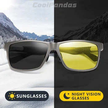 Фотохромичните алюминиево-магниевые квадратни мъжки слънчеви очила, поляризирани слънчеви очила за мъже, дамски очила за шофиране, Oculos masculino, мъжки