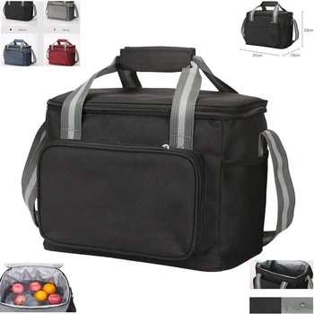Функционална чанта за обяд, термоизолированный обяд-бокс, мъжки дамски чанта за пикник чанта-хладилник, голяма плажна чанта,-тоут, чанта на рамото за вечеря