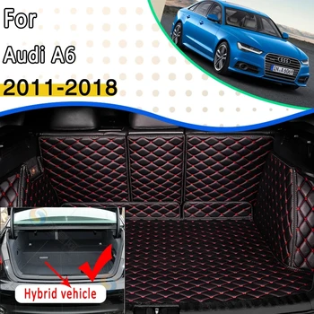 Хибриден Автомобил Автомобилни Постелки за Задния Багажник Audi A6 C7 4G 2011 ~ 2018 Водоустойчива Подплата Tappetini Auto Accesorios Автомобилни Постелки Автомобилни Аксесоари