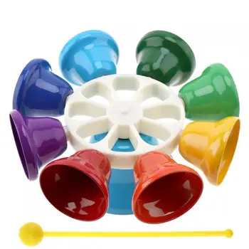 Цветен дизайн със заоблени ръбове, 8-дъга strike камбанка, музикална играчка, музикален инструмент за ранно обучение на деца