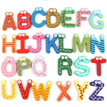 Цветна прекрасен апартамент за малки деца, детски дървен азбука, магнити за хладилник, статуетка, образователни играчки