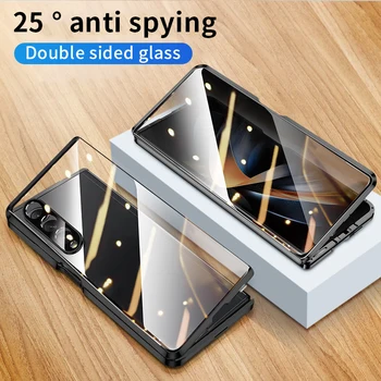 Цельнолитый Метален калъф За Samsung Galaxy Z Fold 4 3 Калъф Поставка от Магнитна Закалена Фолио, Цялостна Защита За своята практика Fold4 Fold3